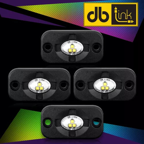 Kit De 4 Faros Led Rgb Db Link Dbsmrgb-4 Db Drive Marino Bt