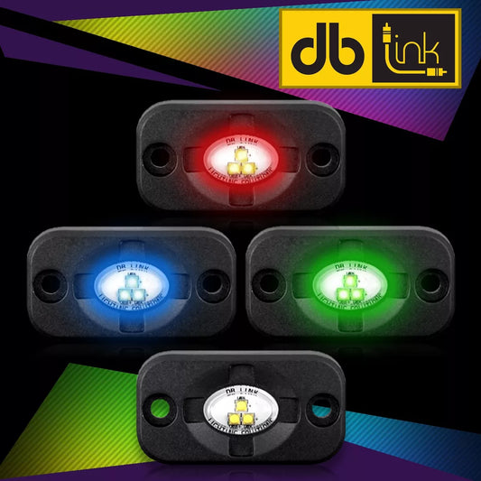 Kit De 4 Faros Led Rgb Db Link Dbsmrgb-4 Db Drive Marino Bt