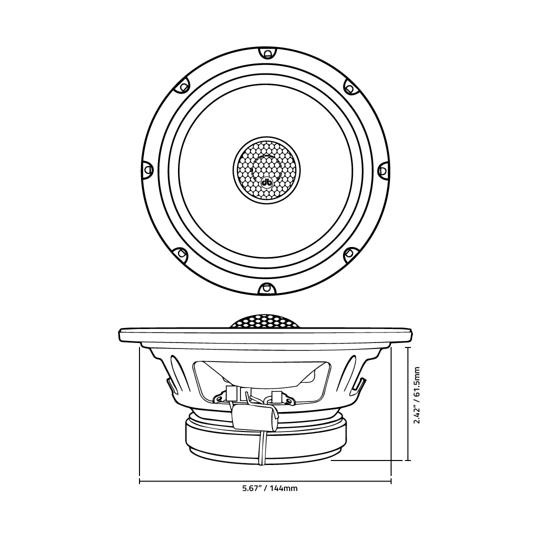Bocinas Marinas Coaxiales 
DB DRIVE 6.5 WDX6MOTO