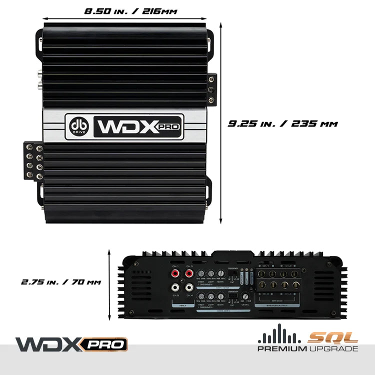 WDX PRO1000.4  Amplificador Clase D Full-Range de 4 Canales